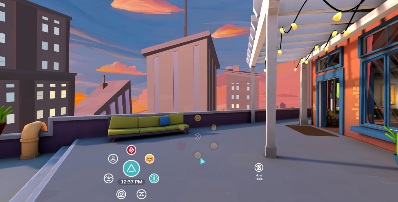 AltspaceVR in game menu