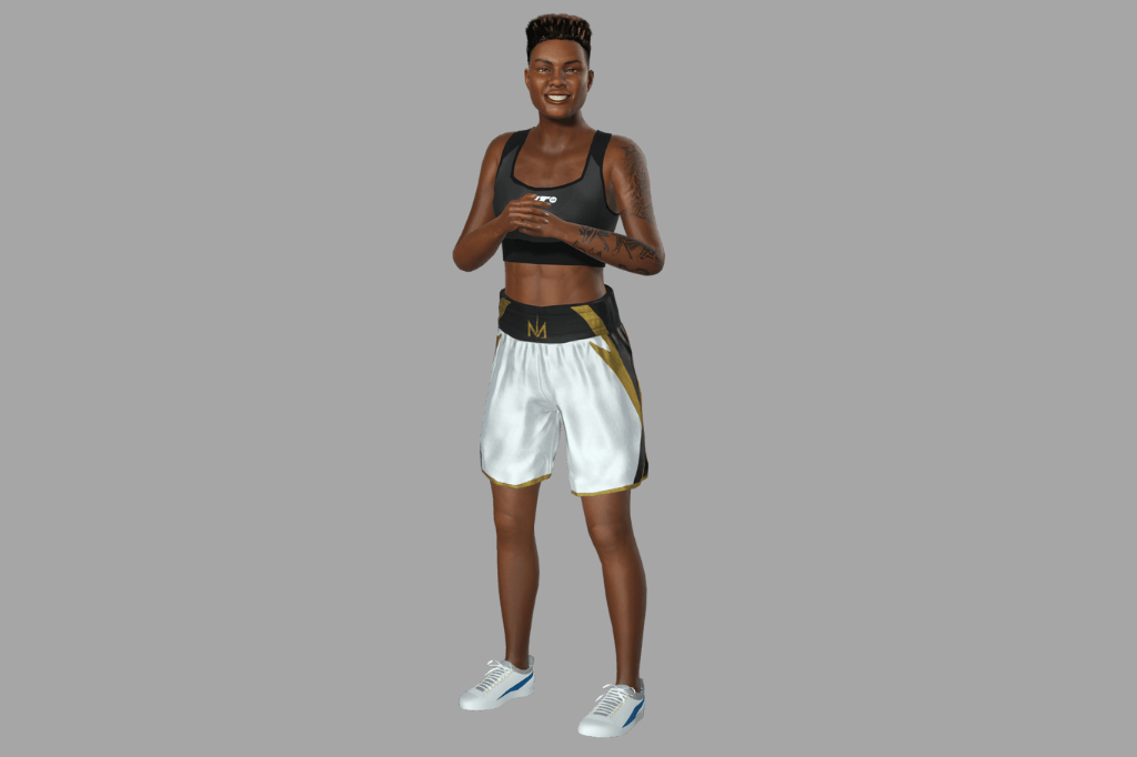 Nicola Adams avatar - VR fitness FitXR